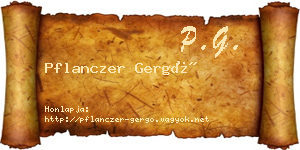 Pflanczer Gergő névjegykártya
